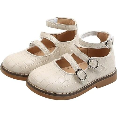 2021 New Spring Fashion Baby Shoes Dress Girl Low-Heeled Leather Shoes Children Casual Shoes For Toddler Kids 1 2 3 4 5 6 Years