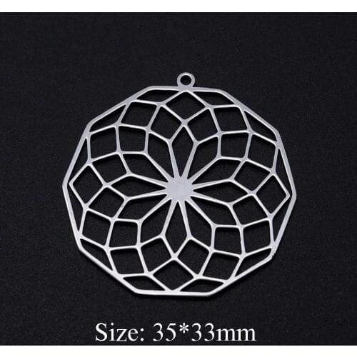 3pcs/lot Luxury Lotus Yoga 316L Stainless Steel DIY Earring Charms Wholesale For Jewelry Making Jewelry Making Charm
