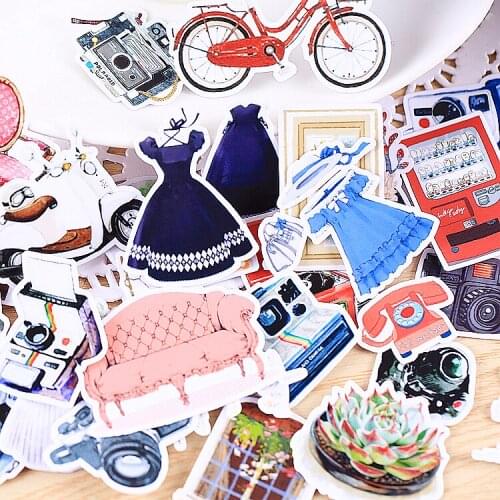 40pcs Daily Life Home Items Vintage Scrapbooking Sticker Pack for Journaling Album Diary Laptop Phone Case Decorative Paper