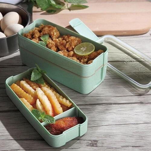 900ml Healthy Material Lunch Box Eco-friendly 3 Layers PP Lunch Container Microwave Dinnerware Food Storage Container Lunchbox