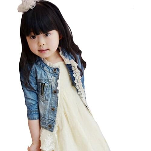 Autumn Baby Girl Hooded Design Denim Jacket Coat Outdoor Long Sleeve Outerwear New