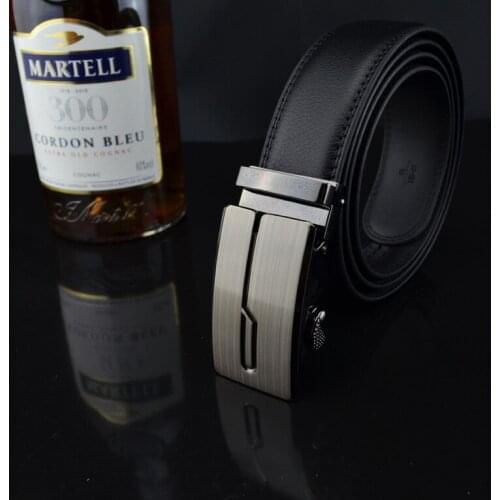 Mens automatic buckle belt leather leather belt leisure business leather mens belt
