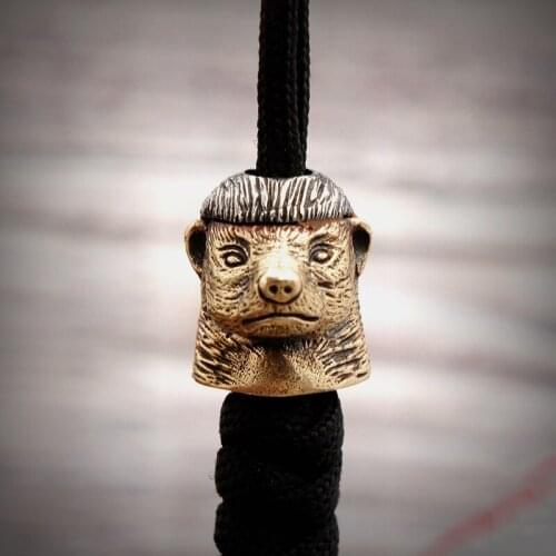 EDC Tibetan silver with bronze Knife Beads A Pendant Paracord Outdoor DIY Decorations Camping Gear Survival EDC Tools