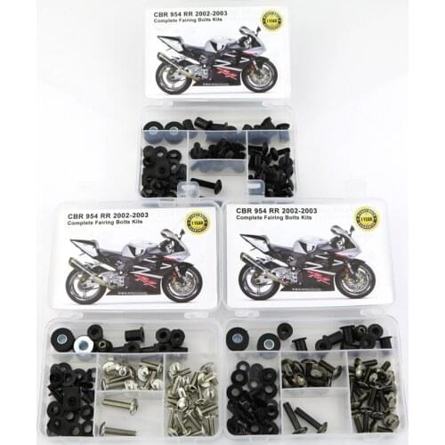 Fit For Honda CBR954RR 2002 2003 Motorcycle Fairing Bolts Kit Steel Covering Bodywork Screws Bolts Clips Nuts