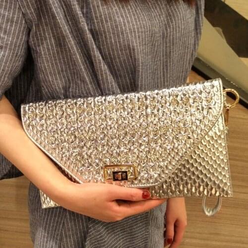 Fashion Evening Clutch Female New Envelope Bag Luxury Gold Diamonds Party Shoulder Crossbody Small Bag Female Clutch Purse