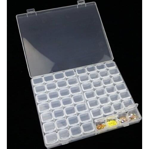 56 Girds 5D DIY Diamond Painting Accessories Beads Container Rhinestones Storage Box Diamond Embroidery Tools Case Organizer