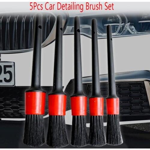 5Pcs Car Detailing Brush Auto Cleaning Car Cleaning Detailing Set Dashboard Air Outlet Clean Brush Tools Car Wash Accessories