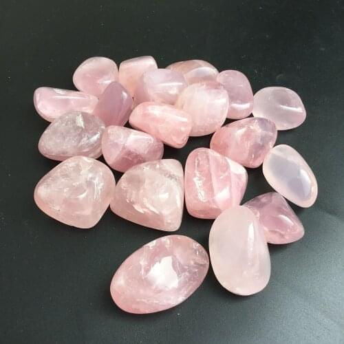 Natural Rose Quartz Crystal Polished Tumbled Stone Pink Quartz Stone Gravels