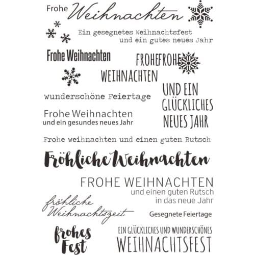 German Transparent Clear Silicone Stamps for DIY Scrapbooking/Card Making/Kids Christmas Fun Decoration Supplies A825