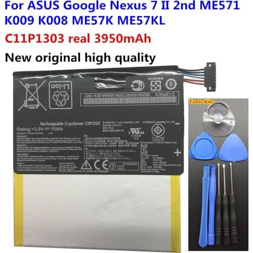 New Original Replacement Battery C11P1303 3950mAh For Asus Google Nexus 7" 7 II 2 2nd Gen 2013 ME571 ME57K ME57KL K009 K008