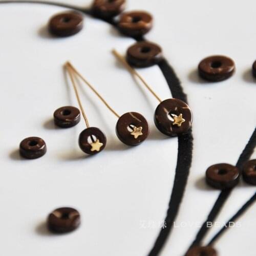 Wholesale 10 pcs/lot natural coconut shell spacer 5/6/7mm disc loose beads jewelry making accessories for women