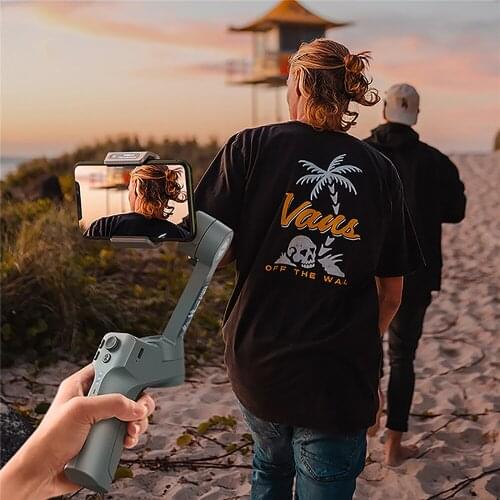 Handheld Folding Gimbal Stabilizer Anti-shake Vlog Three-axis Selfie Stick Shooting for Smartphone
