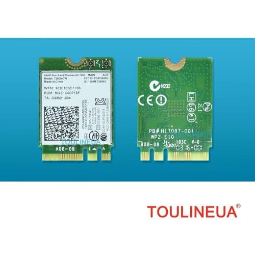 Laptop Network Card intel 7260 7260NGW 7265NGW 8260NGW 8265NGW 7265AC 8260AC 8265AC Bluetooth 867Mbps NGFF M2 Network Card