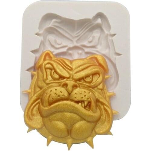 Dog Head Silicone Soap Mold Animal Candle Molda Fondant Cake Decoration Baking Sugarcraft Pastry Mould Baking Accessories