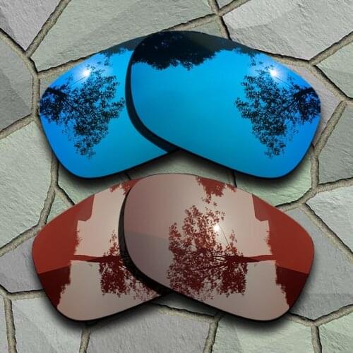 Sky Blue&Bronze Brown Sunglasses Polarized Replacement Lenses for Oakley Twoface