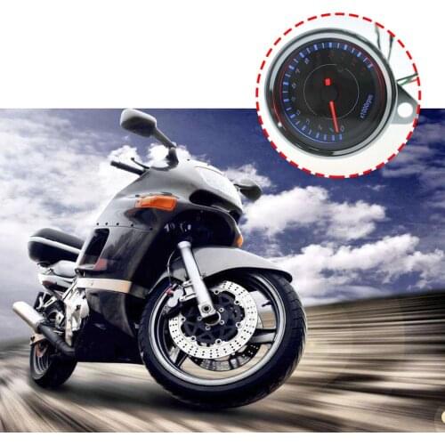 12V Universal Motorcycle Tachometer Meter LED Backlight 13K RPM Shift Motorcycle Digital Tachometer Oil Fuel Lever Gauge