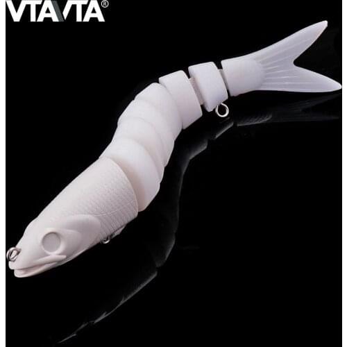 VTAVTA 17g 13.5cm Blank Sinking Wobblers Fishing Lure Lifelike 8-segments Jointed Bait Artificial Crankbait Fishing Tackle Lures