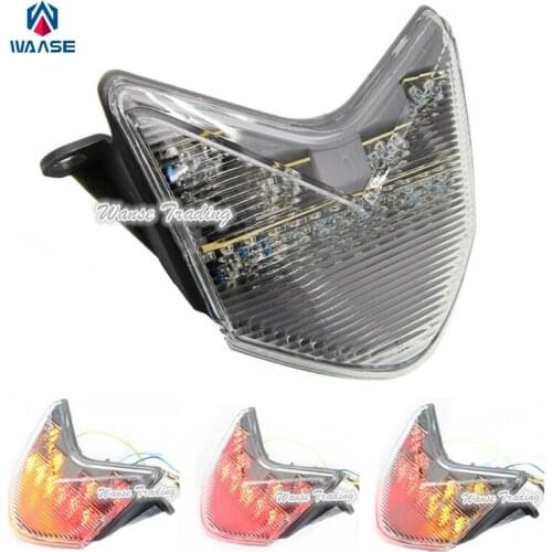 Waase Rear Tail Brake Turn Signals Integrated Led Light Clear Lens For 2005 2006 KAWASAKI Ninja ZX 636 6R ZX6R ZX6RR Z750S ZR750