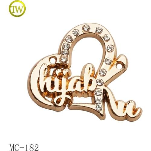 Custom Metal diamond Clothing Labels/ Jeans woven tag/ Metal Brand Logo Label