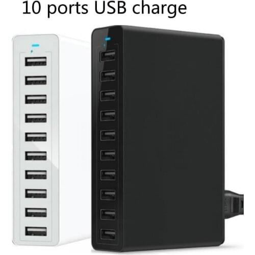 ILEPO 10 Ports USB Charger Fast Charging Station Dock Multiple Device 5V 10A 50W Quick Charger for Iphone Ipad PC Samsung xiaomi