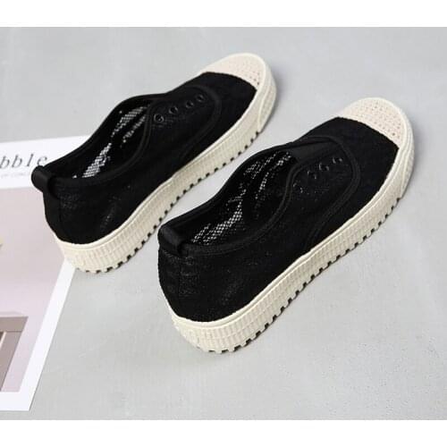 Spring/Autumn Women Shoes Fashion Light Mesh Explosion Models Solid Color Slip-On Flat Round Toe Casual Zapatos Mujer W33-48