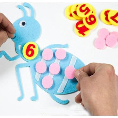 ZY DIY Felt Fabric Blue Ant Early Leanring Felt Fabric Children handmade Nonwoven Decoration
