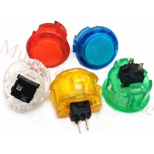 10pcs/Lot Transparent Arcade 30mm Push Button Replace SANWA OBSF-30 OBSN-30 OBSC-30 for DIY Raspberry pi MAME PC Pandora Game