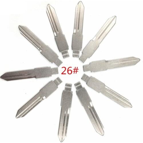 10pcs/lot Type 26# Metal Blank Uncut Flip KEYDIY/VVDI/JMD Remote Key Blade