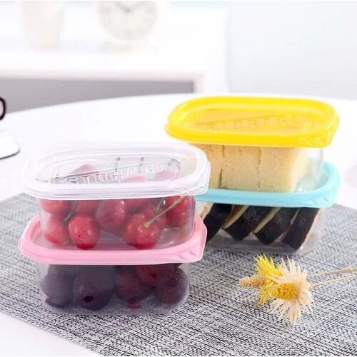 10PCS Disposable Boxes Rectangular Boxes Disposable Food Container Kitchen Sealed Box for Fruit Cake Storage Containers