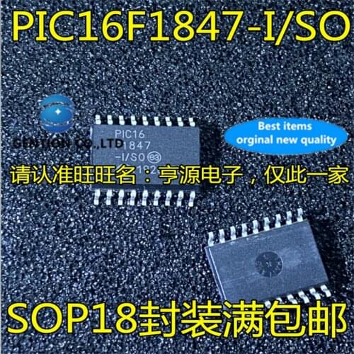 10Pcs PIC16F1847 PIC16F1847-I/SO SOP18 Microcontroller MCU IC chip in stock 100% new and original