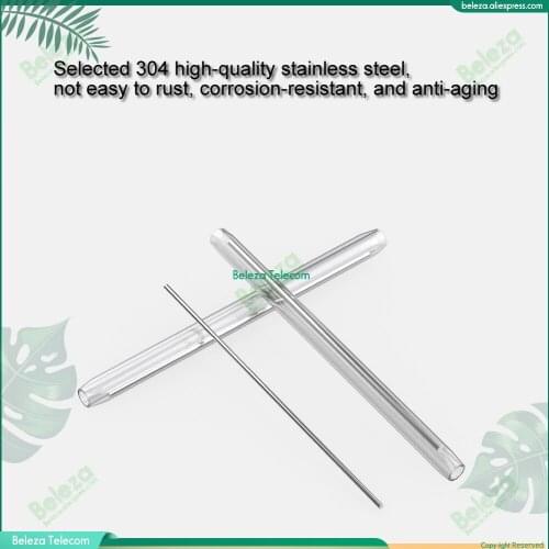 1000pcs/lot 40mm 45mm 60mm Bare Fiber Drop Cable Fiber Fusion Protection Splice Sleeves Heat Shrinkable tube for Fusion splicing