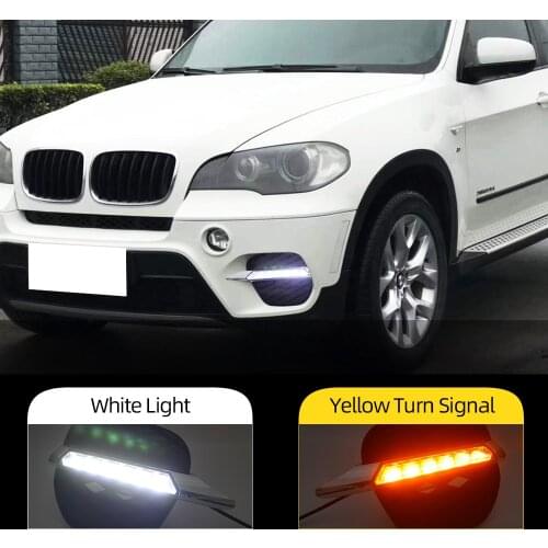 2Pcs For BMW X5 E70 2011 2012 2013 LED DRL Daytime Running Lights Daylight Waterproof Signal lamp car Styling Driving light