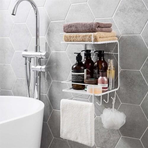 2 Layers Wash Storage Sponge Soap Sink Holder Bath Ball Drain Rack Kitchen Seasoning Organizer Washroom Cosmetic Storage Shelf
