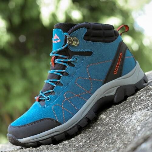 2020 New Winter Men keep Warm Plush Snow Boots Men Casual Shoes Waterproof Work Shoes Outdoor Men Lace-Up Ankle Boots