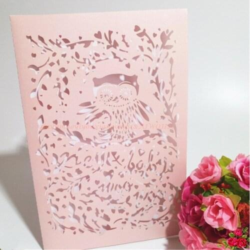 30Pcs/Lot 12*18cm Laser Cut Wedding Invitation Cards Kits Forwedding Bridal Shower Birthday 9Z-SH187-30