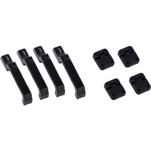 4PCS Car Door Handles for TRX-4 Black Plastic Car Door Hinge & 4 PCS Door Handle for 1:10 RC Crawler Traxxas TRX-4 TRX4