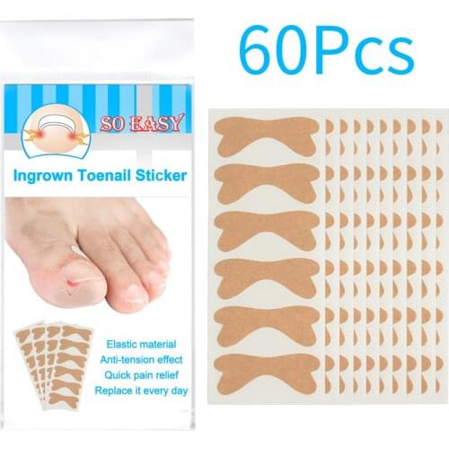 60pcs Ingrown Toenail Corrector Sticker Paronychia Recover Nail Care Toe Inlay Nail Corrector Nail Patch Correction Stickers