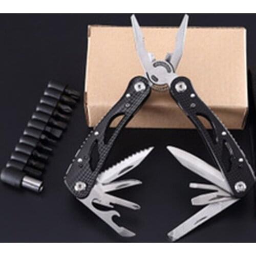 9 in 1 Multi function pliers tools Stainless Pocket Knife Portable Camping Multipurpose Combined Cutter Camping Hiking Tools