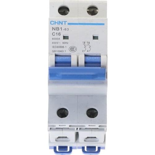 "C" Type 2Pole 25Amp 400V 6KA CHNT NB1-63 MCB Circuit breaker