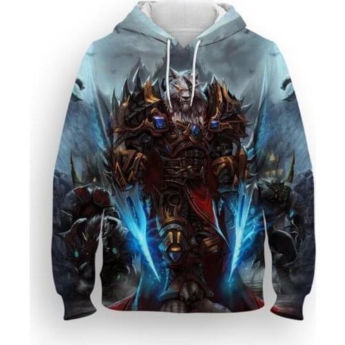 World Warcraft Japan Harajuku Childrens Clothes Hoodies Kids Sweatshirts Hoody Cartoon Men’s Boys/Girls Pullover Hoodie Printed
