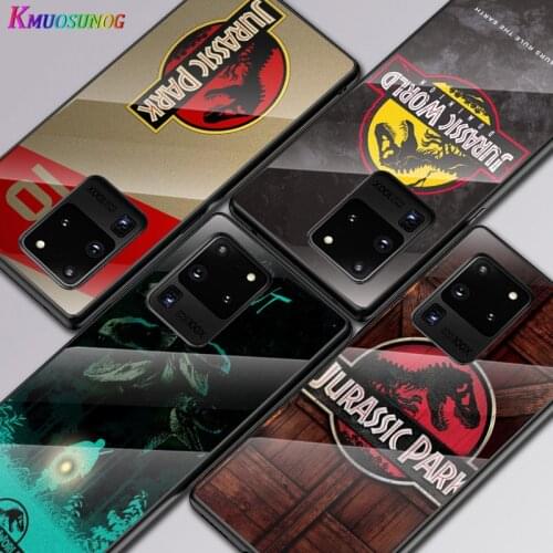 Jurassic Park Dinosaurs For Samsung Galaxy S20 FE S10e S10 S9 S8 Ultra Plus Lite Plus 5G Tempered Glass Cover Phone Case