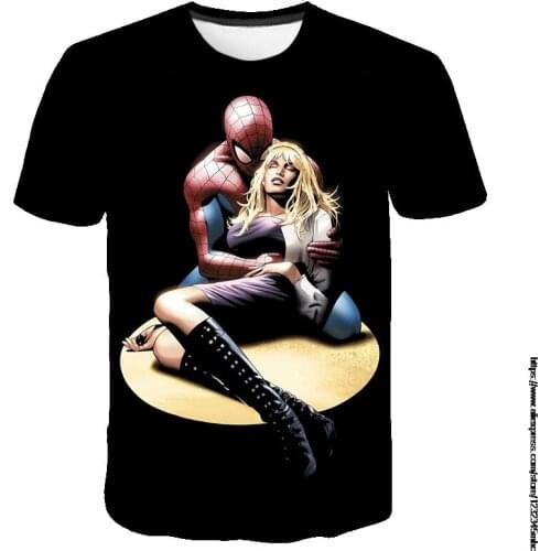 Disney SpiderMan T Shirts for Girls T Shirt Girls/Boys Funny Baby Clothes Kids Summer Tshirt Children Clothing Kids Costume Top