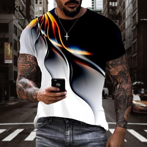 3d Tshirt Lightning T shirt Men Personality Shirt Print Novel Funny T shirts Street T-shirts 3d Mens Clothing Hip hop New Style