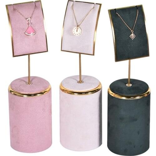 Electroplated metal ring necklace shelf display jewelry props pendant earrings window decorations