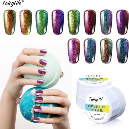 FairyGlo 5ML Chameleon Gel Varnish UV LED Gel Nail Polish Long Last Nail Art Soak Off Vernis Semi Permanant Gellak Paint Esmalte