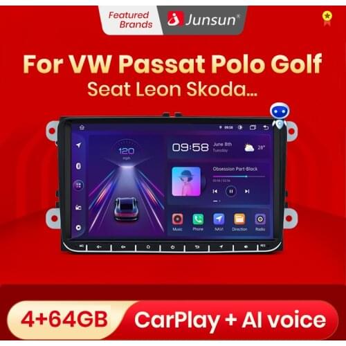 Junsun V1pro 2G+32G DSP Android9.0 Car Multimedia Player Radio GPS For Volkswagen VW Passat B6 Touran GOLF5 POLO jetta 2 din DVD
