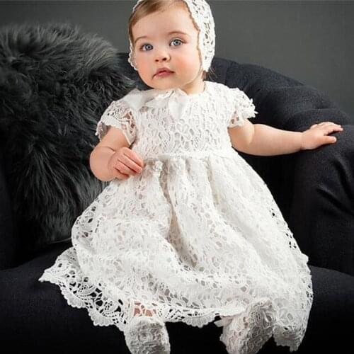 Baptism Pageant Lace Dress Newborn Toddler Bebes 1st Year Birthday Baby Girl Dresses Christening Gowns Wedding Party