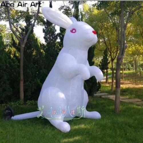 Hot selling inflatable decoration inflatable White cartoon rabbit animal model for outdoor events