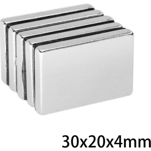 2~20pcs 30x20x4 mm Rare Earth Magnets Thickness 4 Block Rectangular Pot Magnets 30x20x4mm Permanent Neodymium Magnet 30*20*4 mm