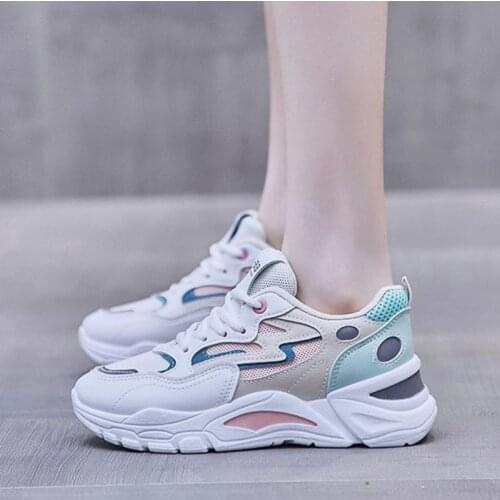 LLOGAI Size 35-40 Women Sneakers Nice New Vogue Mixed Color Casual Shoes Woman Spring Daily Lady Street Footwear